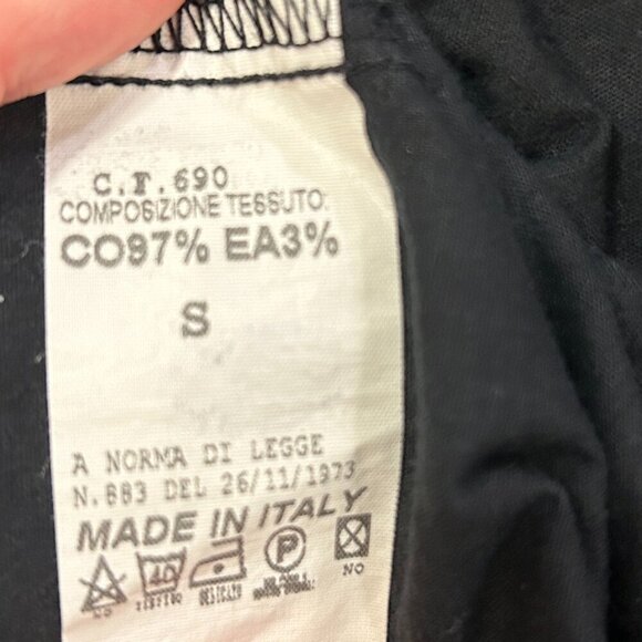 Vintage Tension Made in Italy Pinstripe Blouse Black - S - Picture 11 of 16